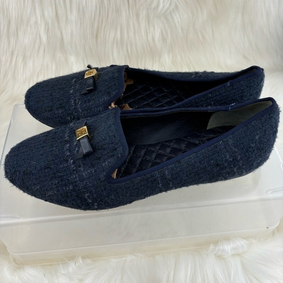 TORY BURCH CHANDRA FLATS- LOAFERS SHOES SIZE 7.5 - Picture 4 of 12